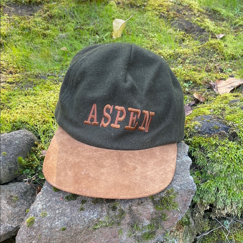 VINTAGE ASPEN Olive and Brown Aspen Hat